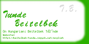 tunde beitelbek business card